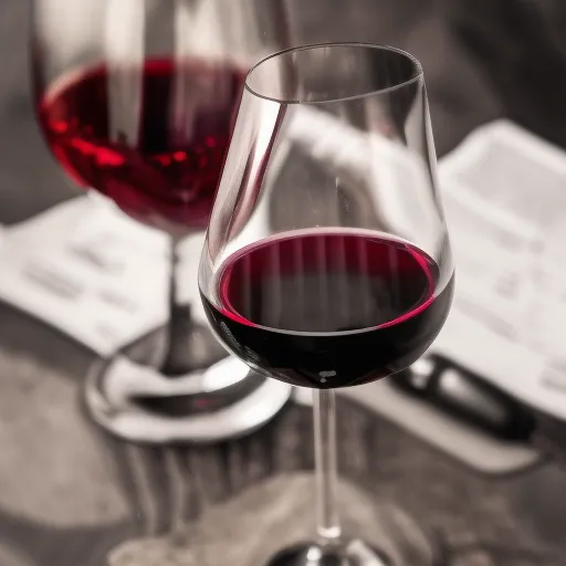 

A picture of a glass of red wine with a corkscrew and a wine bottle in the background, highlighting the tools of the trade for the oenology enthusiast.